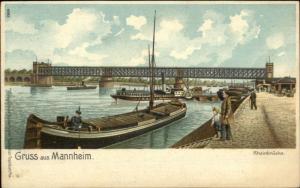 Gruss aus Mannheim Germany c1900 UDB Postcard