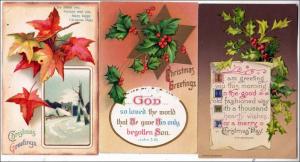 Greeting - 3 - Christmas Cards (1 Winsch, 2 International Arts)