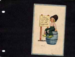 Comic Card Dutch Boy 1912 