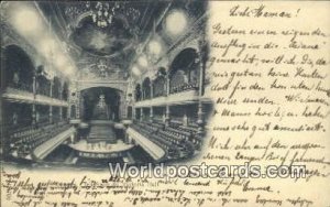 Interieur du Victoria Hall Geneve Swizerland 1900 