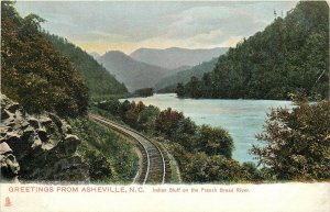 Postcard C-1910 North Carolina Asheville Indian Bluff French River NC24-2764