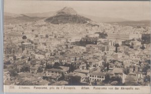 RPPC Postcard Panorama of the Acropolis Athens Greece