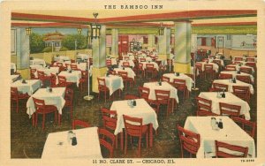 Chicago Illinois Bamboo Inn Restaurant Cocktail Lounge Teich Postcard 21-13649