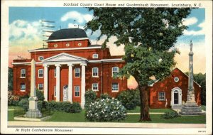 Laurinburg NC Monuments - Quakaenbush & Confederate? On Right Linen PC