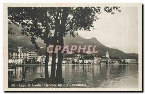 Modern Postcard Lago di Garda Gardone Riviera Panorama