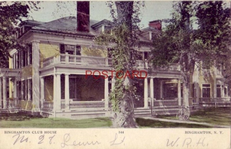 pre-1907 BINGHAMTON CLUB HOUSE, BINGHAMTON, N. Y. 1906