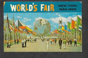 1964 World's Fair Postcard Unisphere!