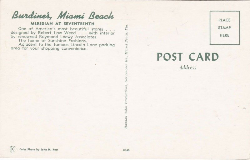 Florida Miami Beach Burdines Department Store meridian At Seventeenth sk6801