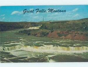 Chrome WATERFALL SCENE Great Falls Montana MT AG3817