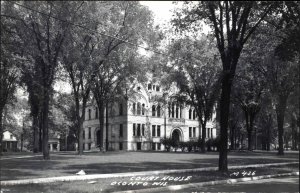 Oconto Wisconsin WI Court House Real Photo RPPC Vintage Postcard