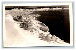 Vintage 1936 RPPC Postcard Panoramic View Iceberg on the Coast of Alaska