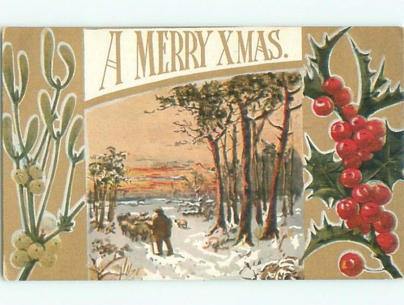 Divided-Back CHRISTMAS SCENE Great Postcard W8997