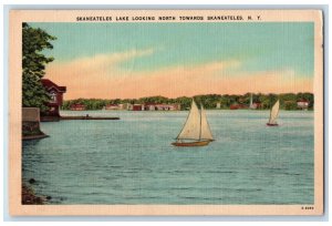 1954 Skaneateles Lake Looking North Towards Skaneateles New York NY Postcard 