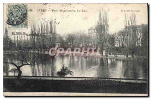 Postcard Old Paris Montsouris Park Lake