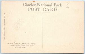 GLACIER NATIONAL PARK, Montana MT   GRANITE PARK CHALETS c1940s Linen   Postcard