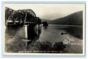 c1910's Scene At Gauley Bridge WV, On The Midland Trail RPPC Photo Postcard 