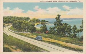 Florida Pensacola Scenic Highway Along Pensacola Bay Curteich