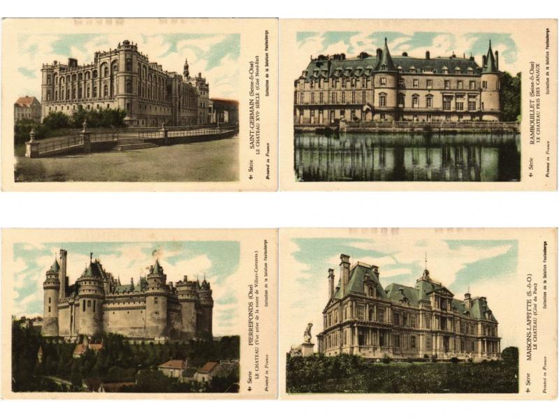 CASTLES CHATEAUX FRANCE 130 CPA COLLECTION PAUTAUBERGE