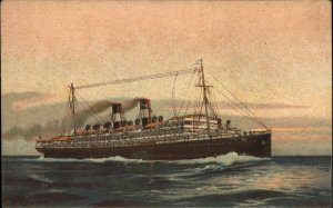 Genova Genoa Italy Navigazione Generale Italiana Steamer Cruise Ship c1910 PC