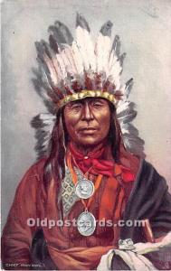 Chief Iron Owl Tuck's Publishing Indian Postcard
