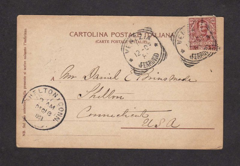 Italy Venice Venezia Moonlight view Night Italie Carte Postale Postcard Europe