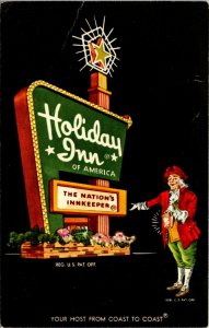 Vtg 1950s State College Pennsylvania PA Holiday Inn Hotel Postcard