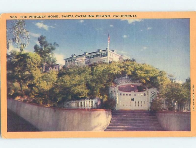 Linen WRIGLEY MANSION Catalina California CA d1664