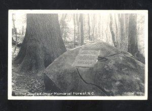 RPPC THE JOYCE KILMER MEMORIAL FOREST NORTH CAROLINA NC REAL PHOTO POSTCARD