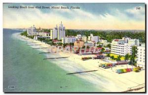 Postcard From Old Looking South 43rd Street Miami Beach Florida