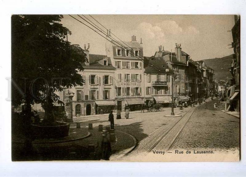 191157 SWITZERLAND VEVEY Rue de Lausanne street ADVERTISING