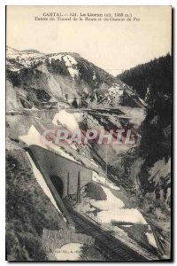 Postcard Old Cantal Lioran Tunnel Entrance Road and Railway