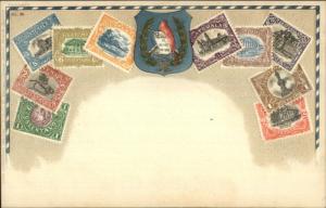 Ottmar Zieher #36 - Postage Stamps Printed on c1910 Postcard GUATEMALA