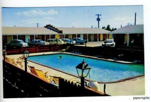 Guymon OK Motel Pool Old Cars Postcard