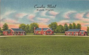 Postcard Cavalier Motel Norfolk VA Virginia