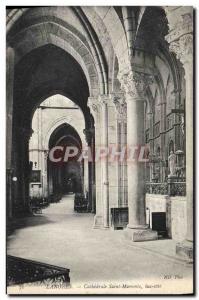 Old Postcard Langres La Cathedrale Saint Mammes