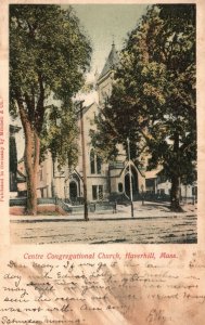 Vintage Postcard 1913 Center Congregational Church Haverhill Massachusetts MA