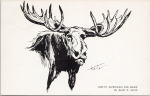 Pine Woods Lodge Manning Park BC Moose by Artist Keith C. Smith Postcard G4