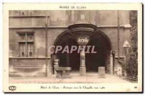 Old Postcard Musee De Cluny Hotel Cluny Portico in the chapel 1480