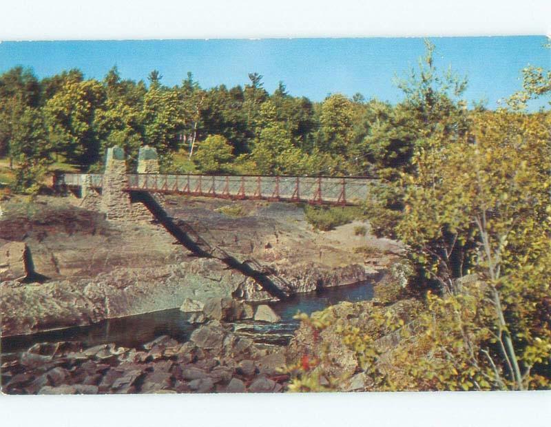 Pre-1980 BRIDGE SCENE Jay Cooke Park - Carlton Near Cloquet & Duluth MN d3321