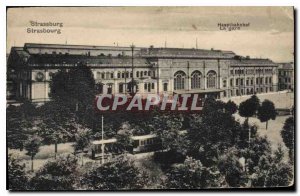 Postcard Old Strasbourg Gare