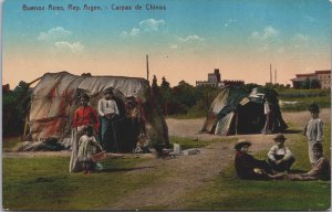 Argentina Buenos Aires Carpas de Chinos Postcard C382