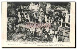 Old Postcard From 1914 War Ruins Termode Devasle By Huns Modern Army