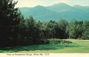 Vintage Postcard 1930's Presidential View Range White Mountains New Hampshire