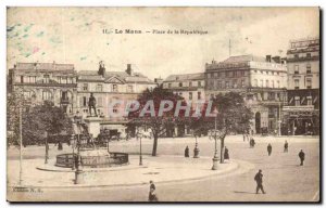 Old Postcard Le Mans Place de la Republique