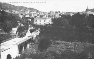 Barcelona Spain Paseo de la Bonanova Real Photo Antique Postcard J58156