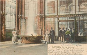 Czech Republic Karlovy Vary Karlsbad spa resort bubble jumper postcard 1900