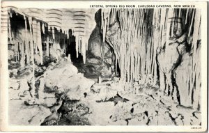 Crystal Spring Big Room, Carlsbad Caverns NM c1937 Vintage Postcard P38