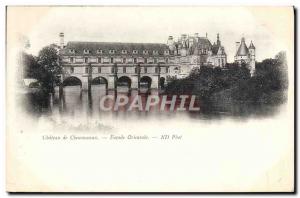 Old Postcard Chateau De Chenonceau East Facade