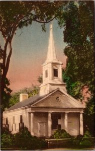 Christian Science Church, Greenfield MA Hand Colored Vintage Postcard S43
