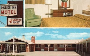 Vintage Postcard College Inn Motel Restaurant Charleston's Finest Charleston IL